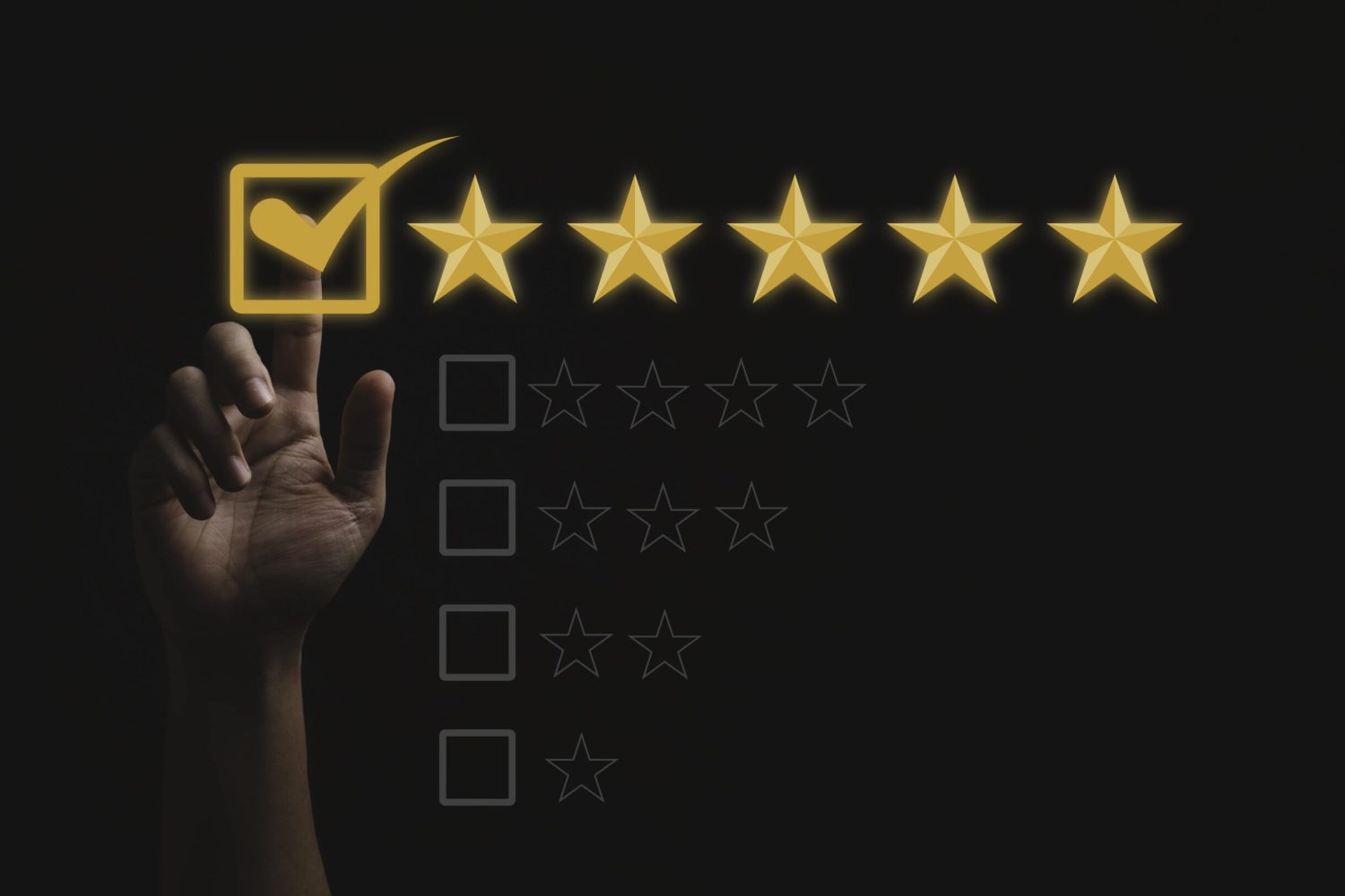 hand-touching-doing-mark-five-yellow-stars-black-background-best-customer-satisfaction-evaluation-good-quality-product-service-min